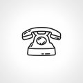 stationary phone icon. old telephone line icon