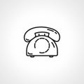 stationary phone icon. old telephone line icon