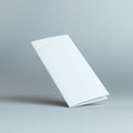 Stationary positioned two fold paper brochure. Royalty Free Stock Photo