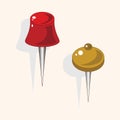 Stationary pushpin theme elements vector,eps Royalty Free Stock Photo
