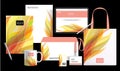 Fully print ready size of complete corporate identity branding stationary set. Royalty Free Stock Photo