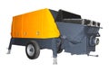 Stationary trailer-mounted concrete pump