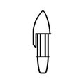 Stationery ballpoint pen for writing, isolated illustration with black outline