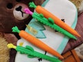 Stationery, cactus, carrot, bear, brown, japan, mint, green, color, colour, pencil, cute, wallaper, photi, art, kid