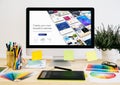 stationery desktop website builder Royalty Free Stock Photo