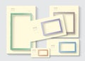 Stationery picture frames set Royalty Free Stock Photo