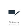 Stationery icon vector. Trendy flat stationery icon from startup collection isolated on white background. Vector illustration can Royalty Free Stock Photo