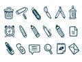 Stationery icons set