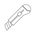 Stationery Knife Icon. Knife Stationery Icon Vector