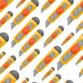 Stationery knife seamless pattern