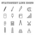 Stationery line icons