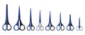 Stationery, manicure, hairdresser scissors icons