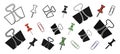 Stationery office paper pins and clips set