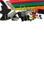 Stationery, office and student accessories isolated Royalty Free Stock Photo