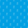 Stationery pattern vector seamless blue Royalty Free Stock Photo