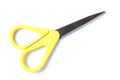 Stationery scissors on a white background close-up, isolate, top view Royalty Free Stock Photo