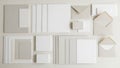 Are different sizes of envelopes folded cards and flat sheets organized Royalty Free Stock Photo