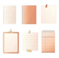 Stationery set notepads, paper clips, scissors, paper, pencils and buttons Royalty Free Stock Photo