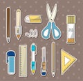 Stationery stickers Royalty Free Stock Photo