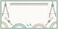 Stationery Theme Background with Double Decorative Border Royalty Free Stock Photo