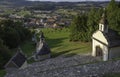 Stations of the Cross with village Smarje pri Jelsah in background, Slovenia