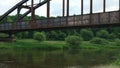 Rusty bridge over the Weser Royalty Free Stock Photo