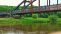 Rusty bridge over the Weser Royalty Free Stock Photo