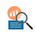Statistic analysis research icon vector