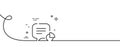 Statistic line icon. Data pie-chart sign. Continuous line with curl. Vector Royalty Free Stock Photo