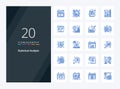 20 Statistical Analysis Blue Color icon for presentation Royalty Free Stock Photo