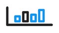 Statistical Bar Graph Icon Data Visualization for Analytics and Performance, vector design Generative AI Royalty Free Stock Photo