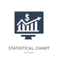 statistical chart icon in trendy design style. statistical chart icon isolated on white background. statistical chart vector icon