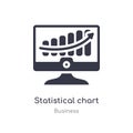 statistical chart outline icon. isolated line vector illustration from business collection. editable thin stroke statistical chart