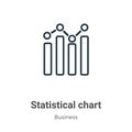 Statistical chart outline vector icon. Thin line black statistical chart icon, flat vector simple element illustration from