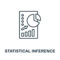 Statistical Inference icon. Line style element from business intelligence collection. Thin Statistical Inference icon for Royalty Free Stock Photo