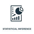 Statistical Inference icon. Simple element from business intelligence collection. Filled Statistical Inference icon for templates Royalty Free Stock Photo