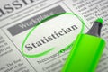 Statistician Hiring Now. 3D. Royalty Free Stock Photo