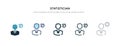 Statistician icon in different style vector illustration. two colored and black statistician vector icons designed in filled,