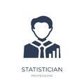 Statistician icon. Trendy flat vector Statistician icon on white