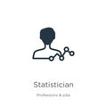 Statistician icon vector. Trendy flat statistician icon from professions collection isolated on white background. Vector