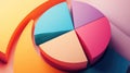 statistics absorbing pie chart Royalty Free Stock Photo