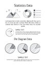 Statistics Data Pie Diagram Vector Illustration Royalty Free Stock Photo