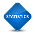 Statistics elegant blue diamond button