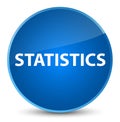 Statistics elegant blue round button