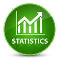 Statistics elegant green round button Royalty Free Stock Photo