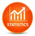 Statistics elegant orange round button