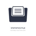 statistics file icon on white background. Simple element illustration from Files and folders concept Royalty Free Stock Photo