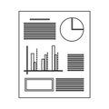 Statistics graph sheet black and white