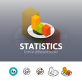 Statistics icon in different style Royalty Free Stock Photo