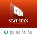 Statistics icon in different style Royalty Free Stock Photo